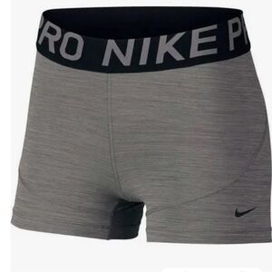 Nike Pro Women's 3 inch Shorts gray and black, size XL